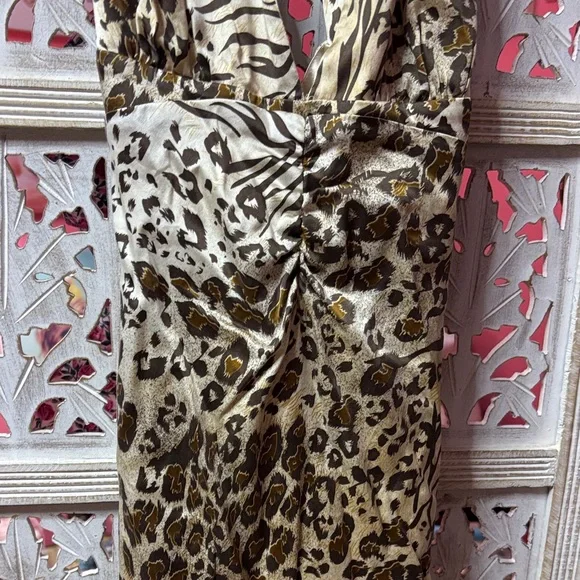 Arden B Animal Print Backless Dress Size: Small - Picture 4 of 8